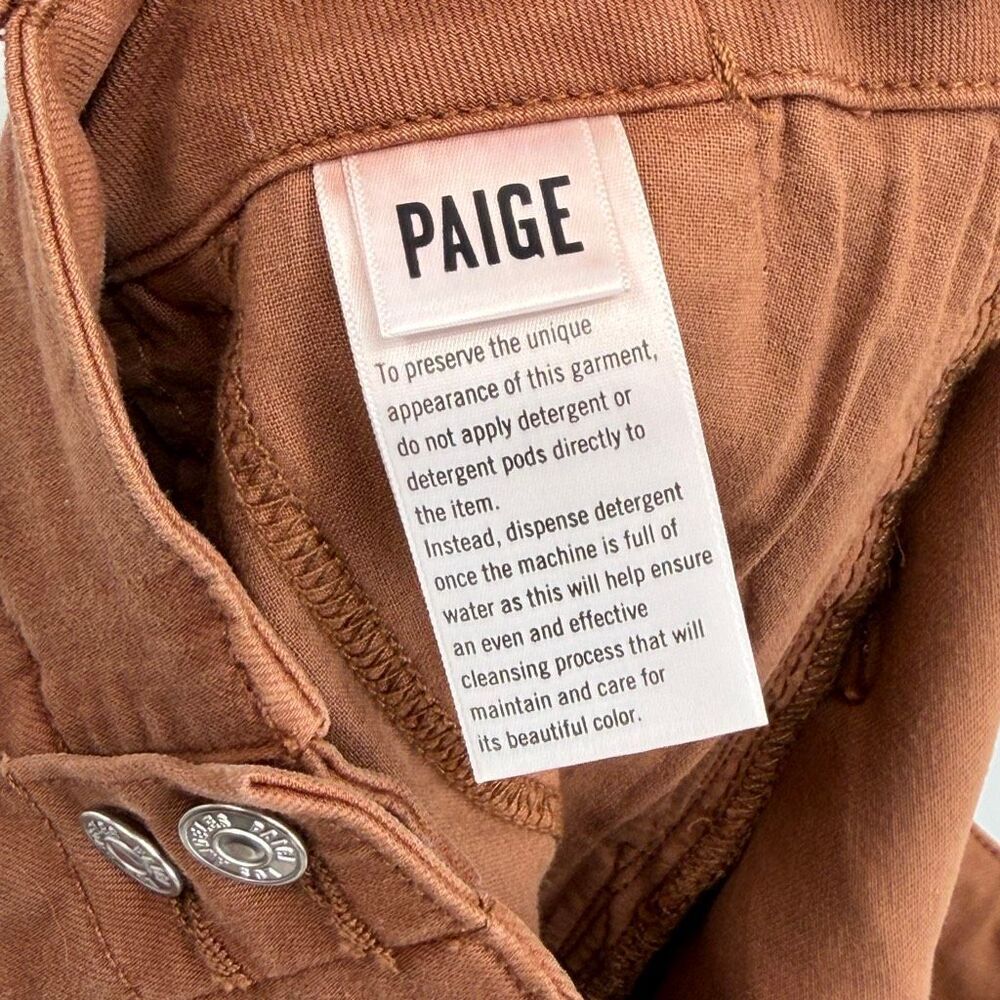 PAIGE Brooklyn 31 Wide Leg Pants Brown High Rise NWT Size 30 - Picture 8 of 12
